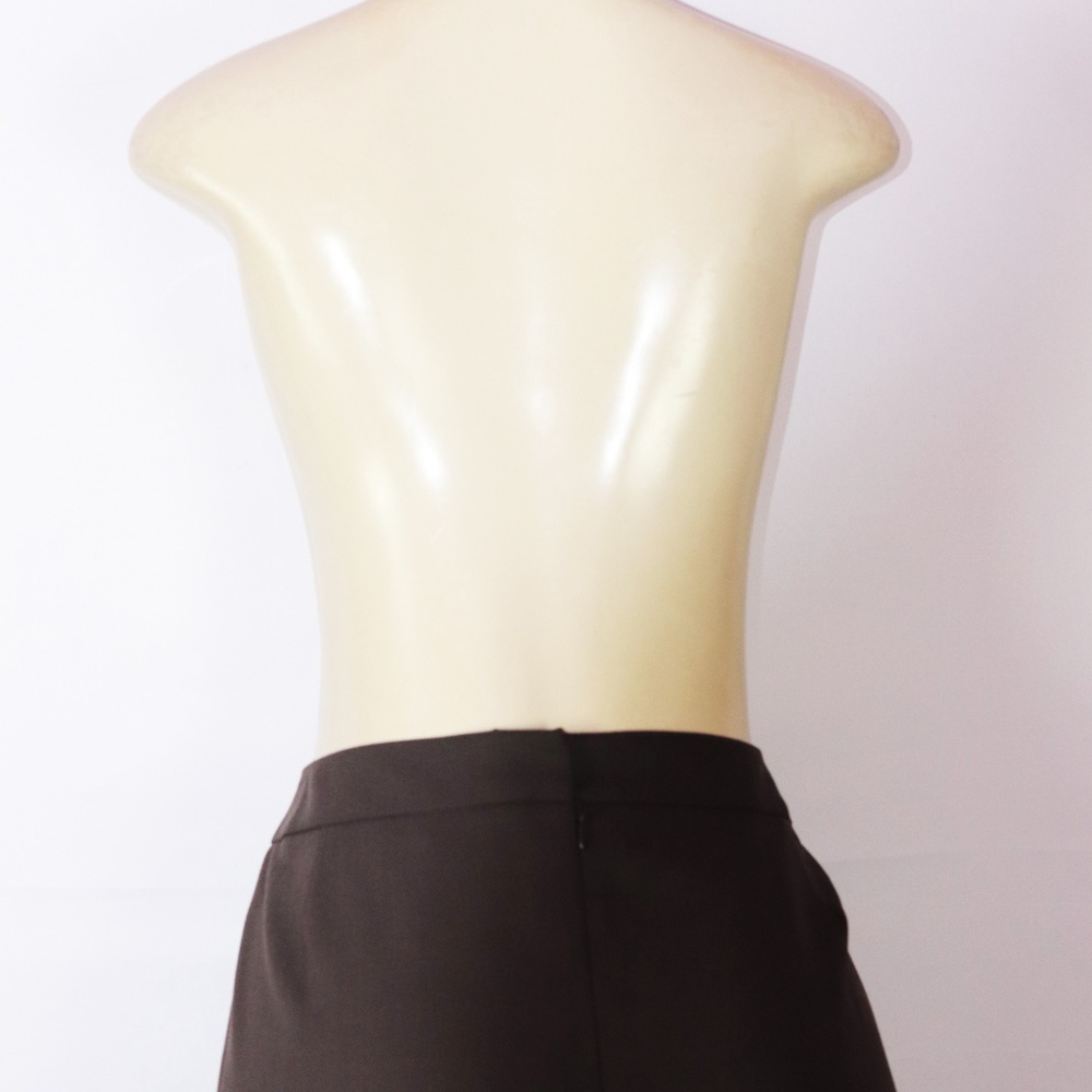 BRAND NEW WORTH BROWN WOOL CREPE PENCIL SKIRT 18 - Picture 3 of 6